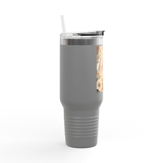 Blessed Floral Travel Mug – 40oz Insulated Tumbler