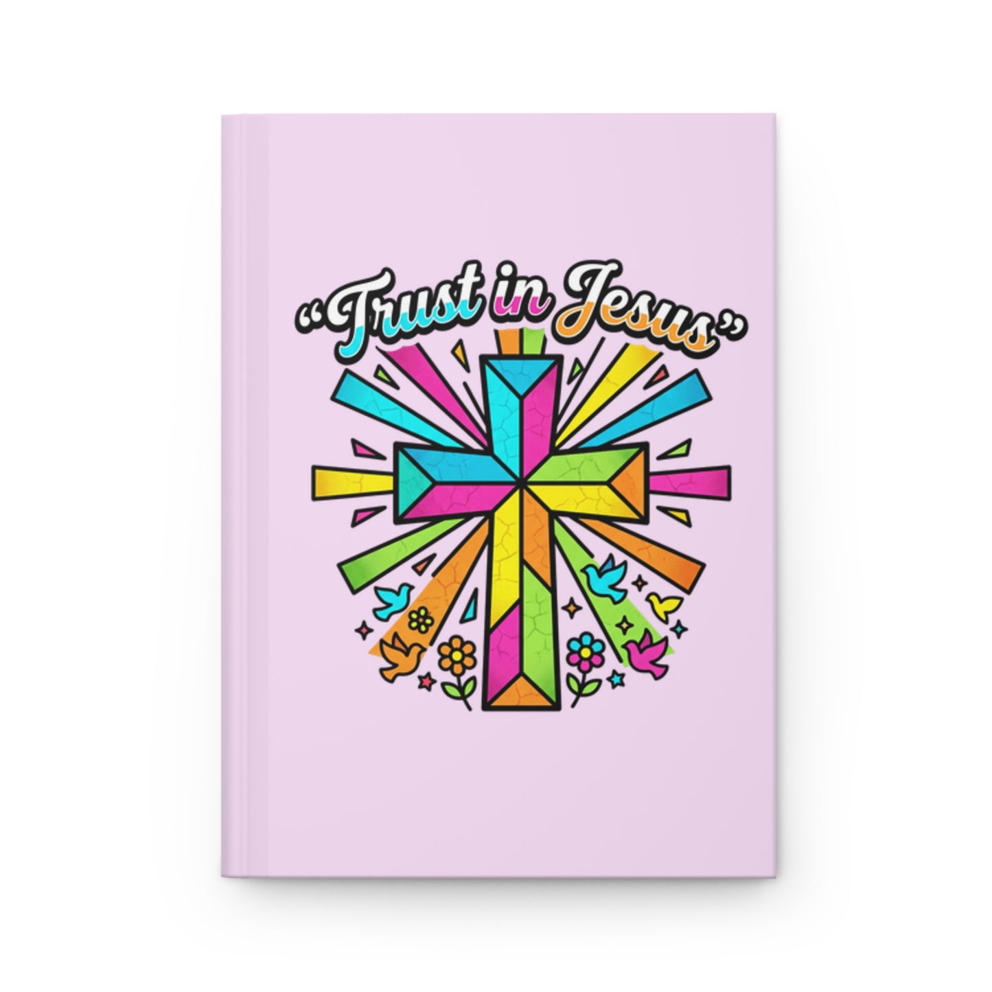 "Trust in Jesus" Colorful Cross Christian Notebook/Journal