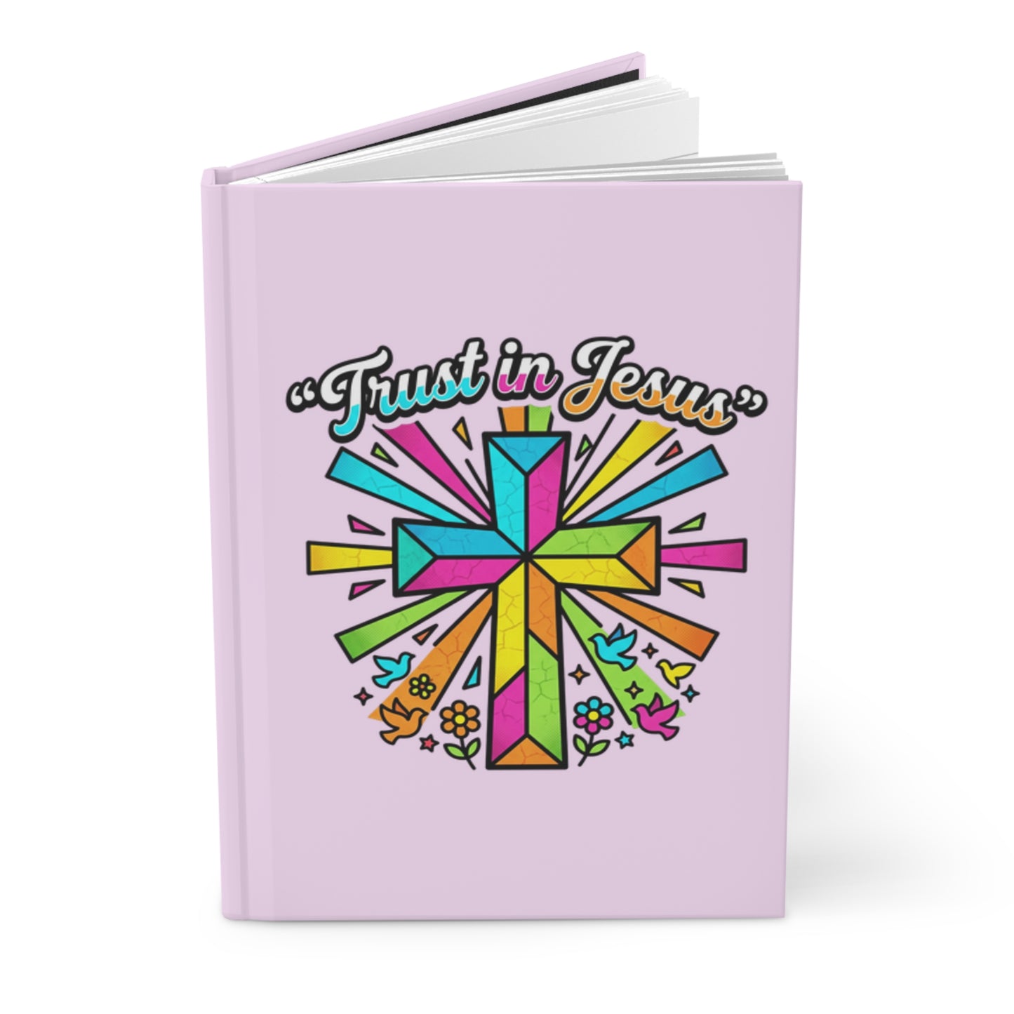 "Trust in Jesus" Colorful Cross Christian Notebook/Journal