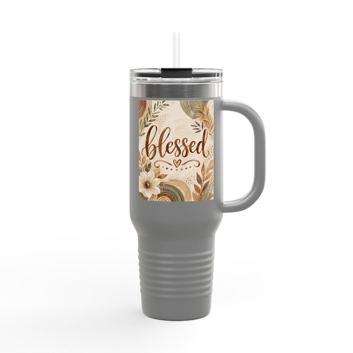 Blessed Floral Travel Mug – 40oz Insulated Tumbler